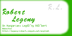 robert legeny business card